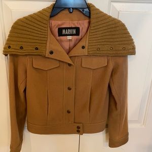 Short wool lined casual jacket.